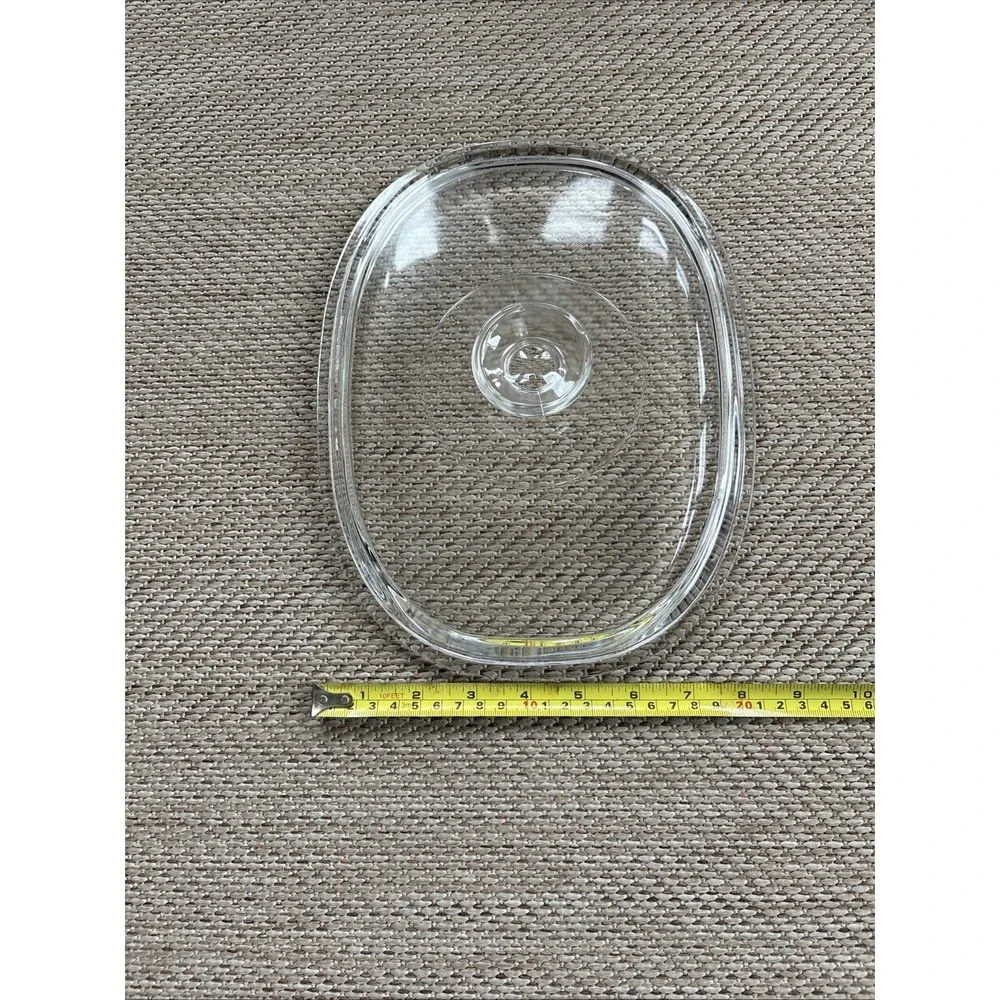 Vintage Pyrex Oval 16 Clear Glass Lid DC 1-1/2 C A